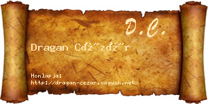 Dragan Cézár névjegykártya